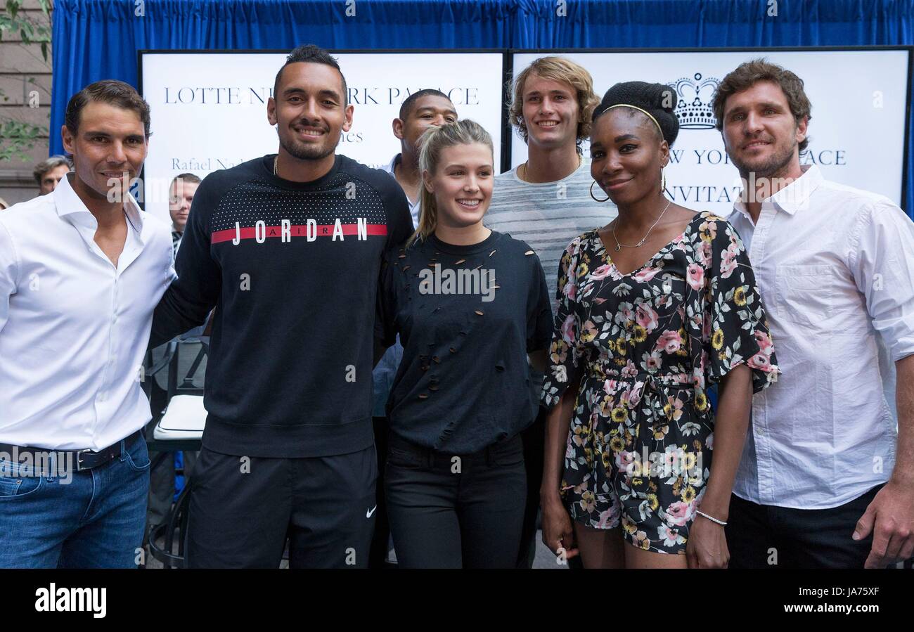 New York, USA. 24th Aug, 2017. Rafael Nadal, Nick Kyrgios, Omar Benson