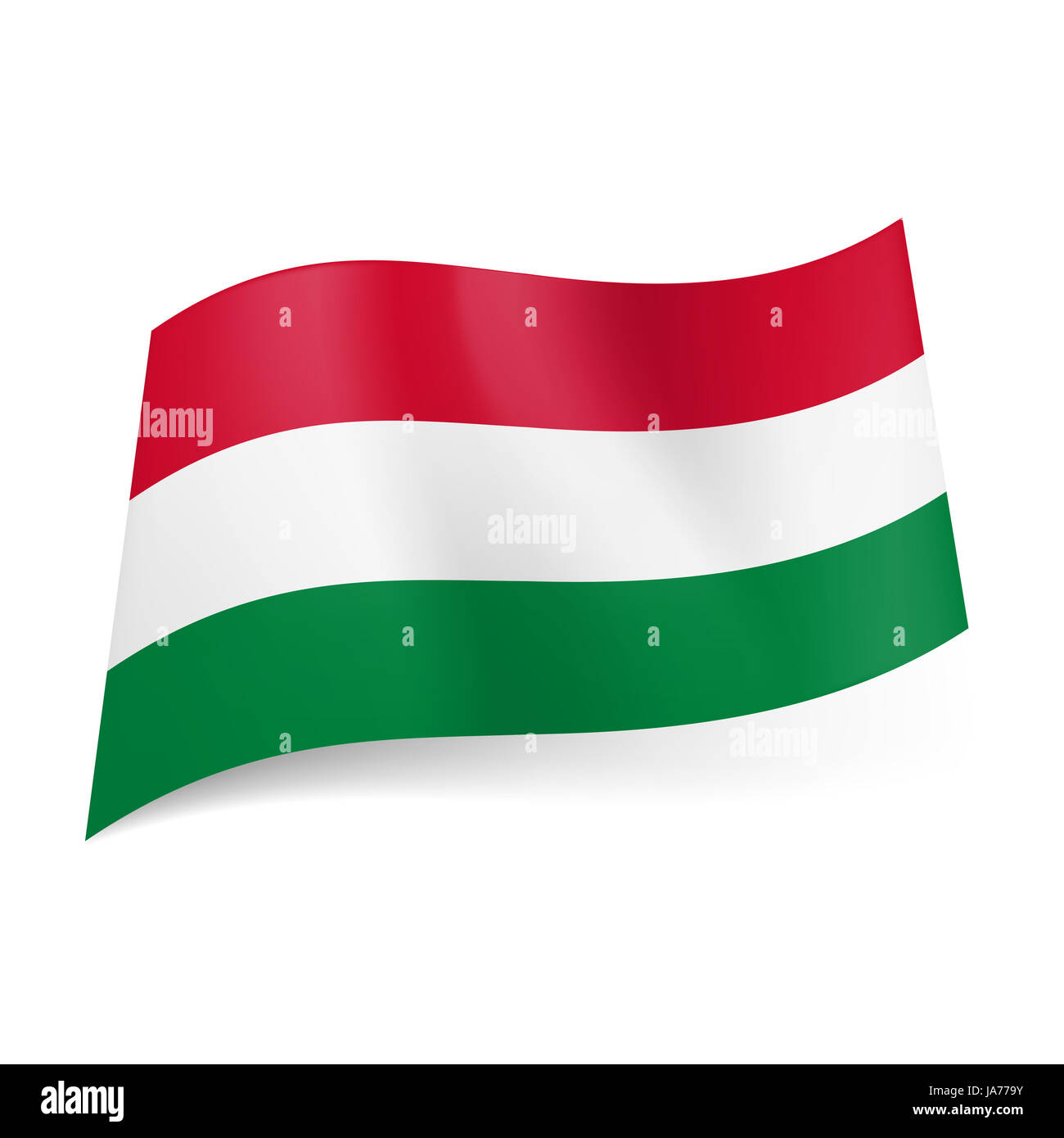 National flag of Hungary: red, white and green horizontal stripes Stock  Photo - Alamy