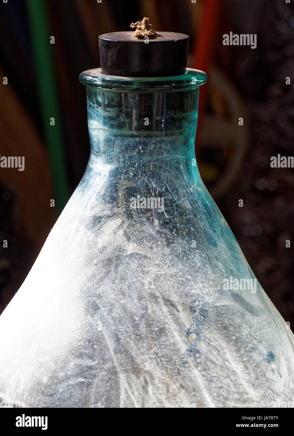 Photo of an old glass bottle Stock Photo Alamy