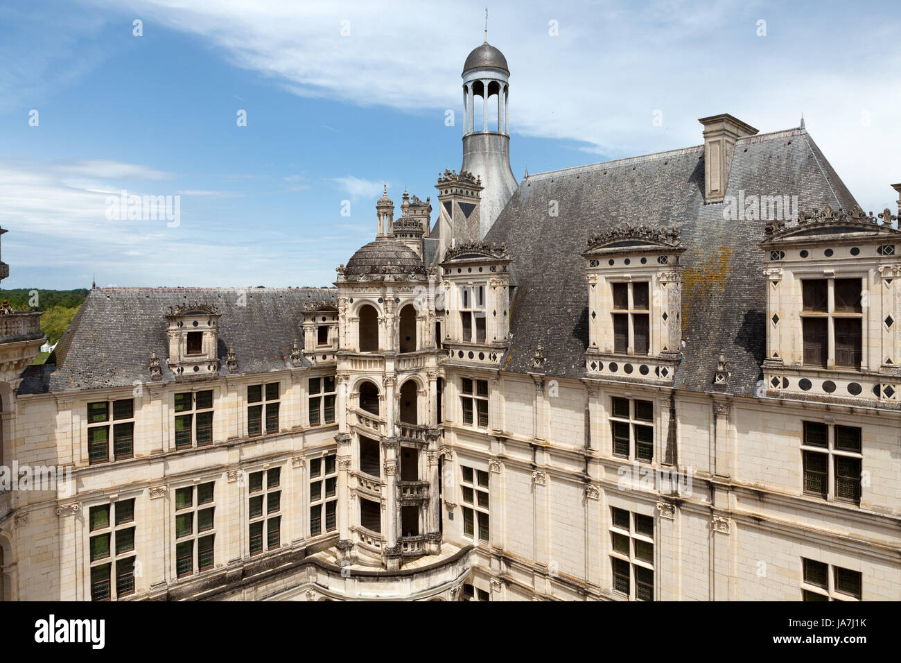 france, valley, castle, chateau, historical, big, large, enormous, extreme, Stock Photo