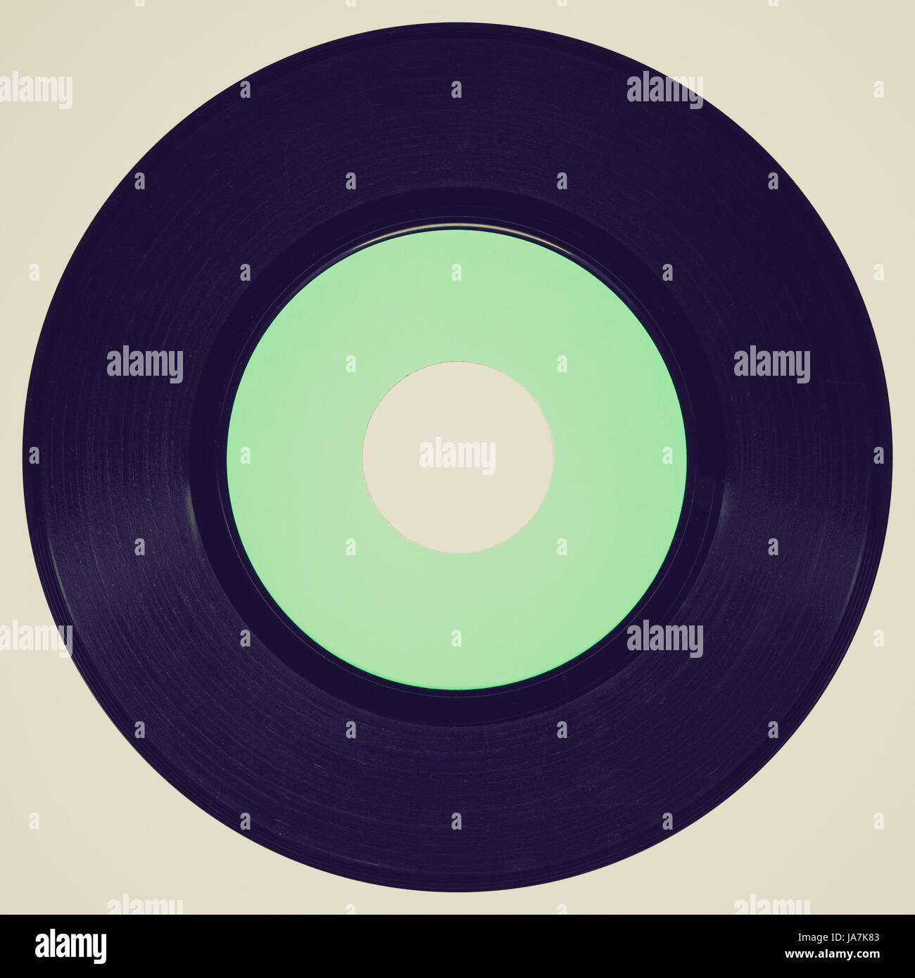 Vintage looking Vinyl record vintage analog music recording medium