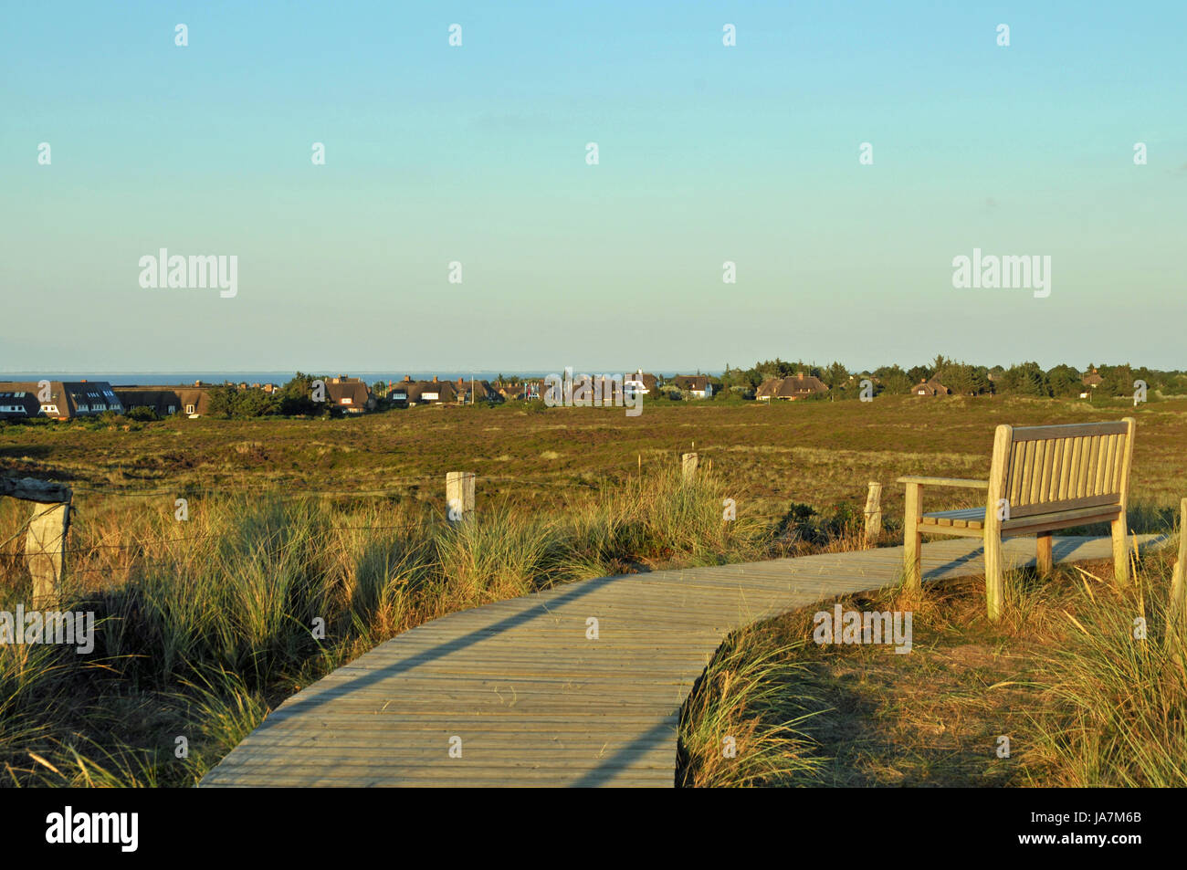 sylt, camping, seat, bench, scenery, countryside, nature, isle, island, blue, Stock Photo