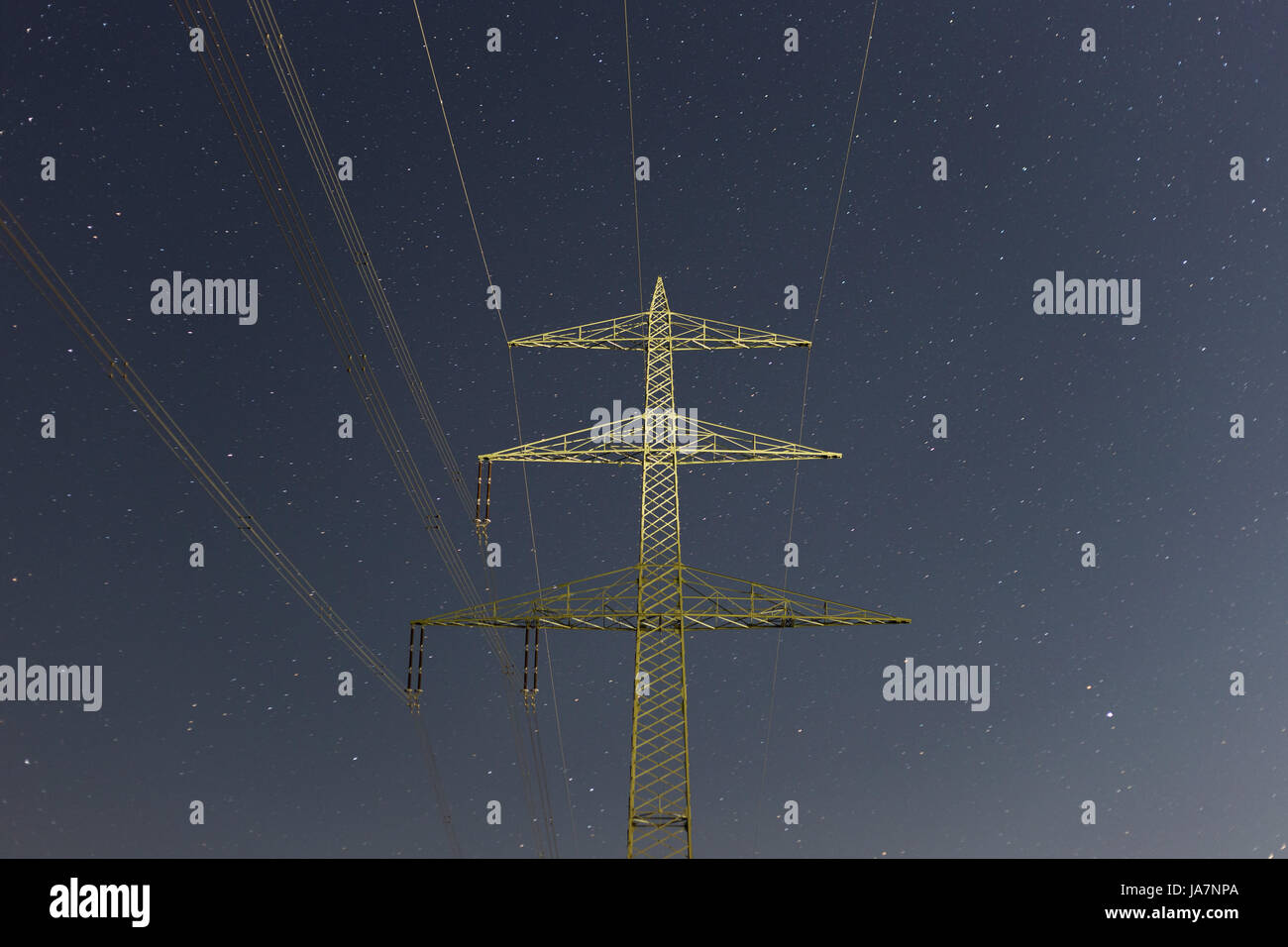 night, nighttime, generation of electricity, energy, power, electricity