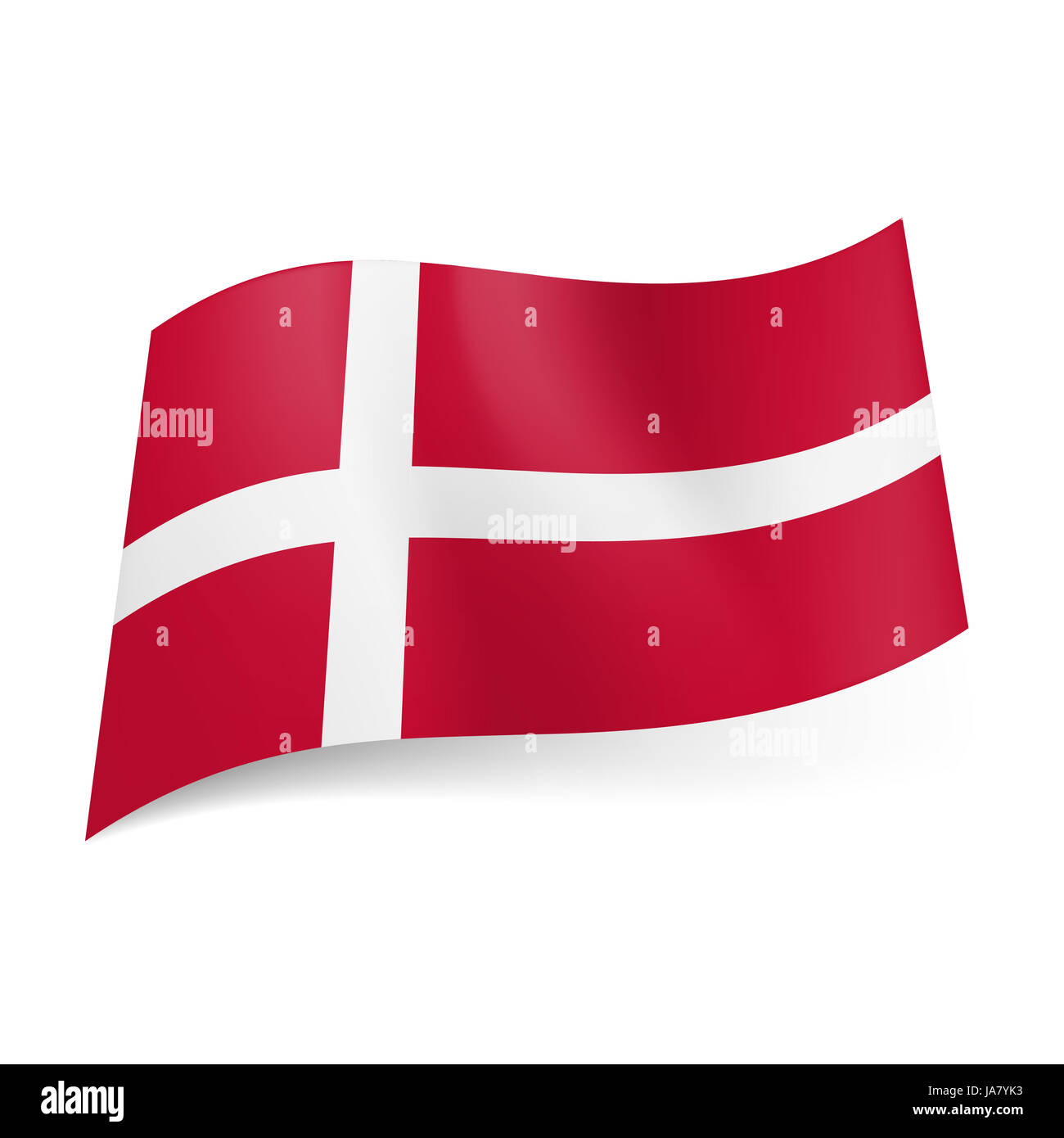 White flag red cross Cut Stock Images & - Alamy