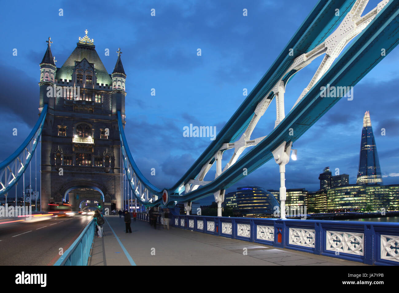 london tower bridge at the blue hour Stock Photo - Alamy