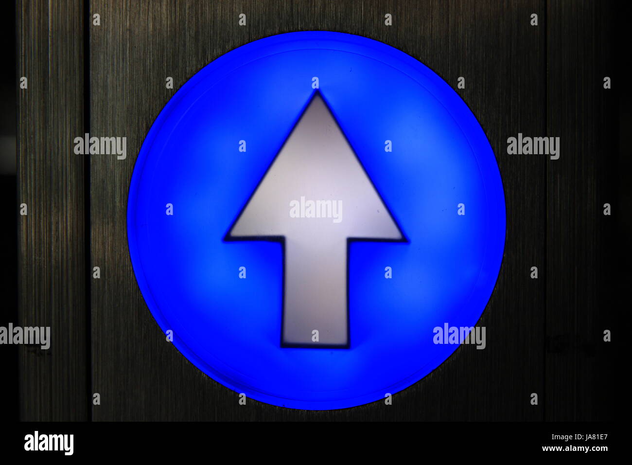 blue, upstairs, direction, circle, signpost, hint, forward, pointing ...