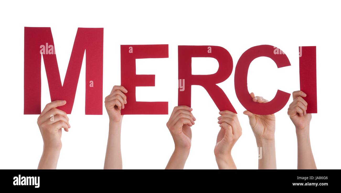 Merci stock image