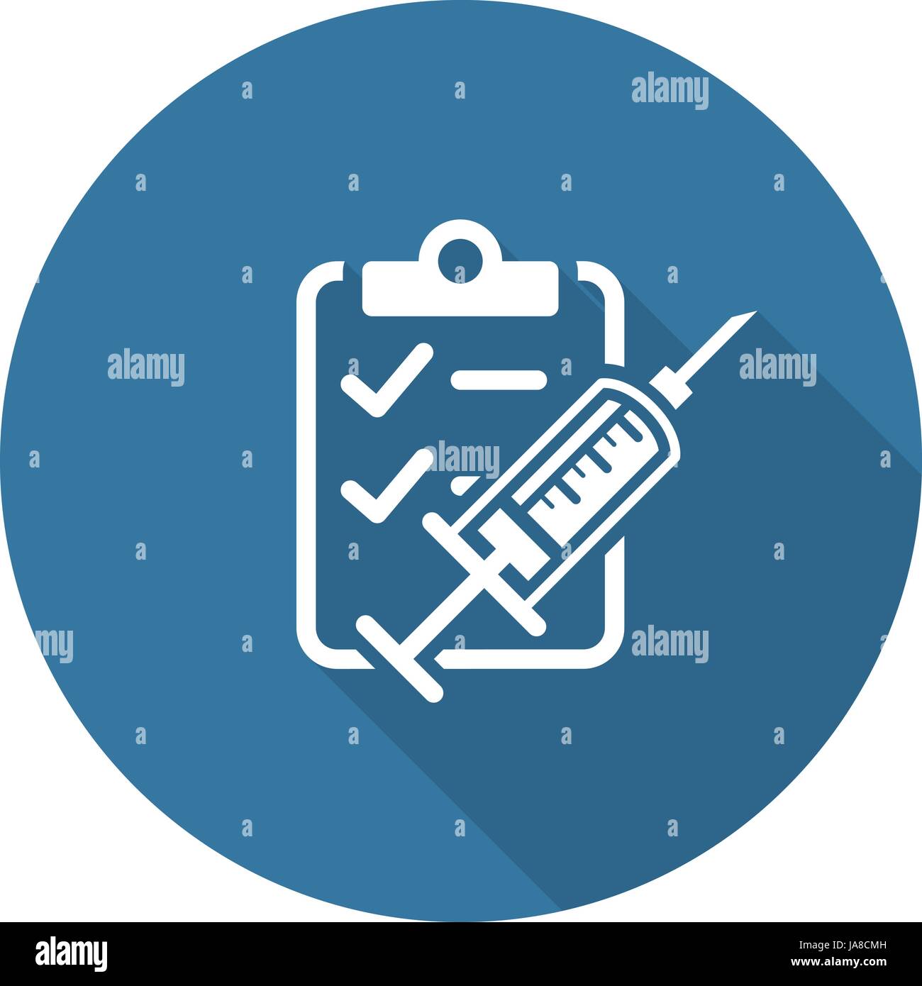 Vaccination and Medical Services Icon. Flat Design. Stock Vector