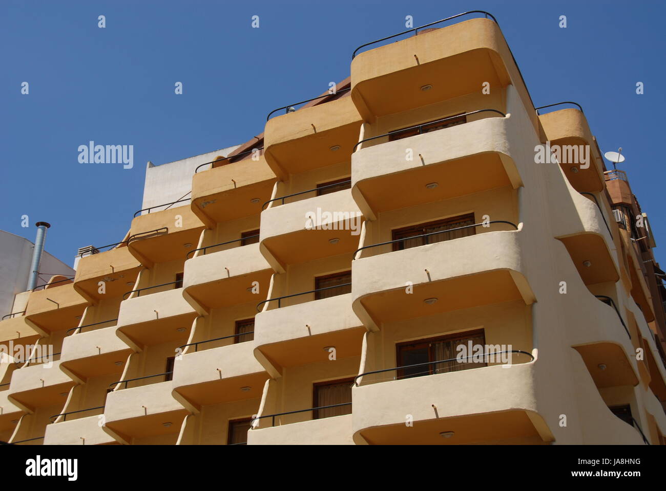 spain benidorm house facades Stock Photo Alamy