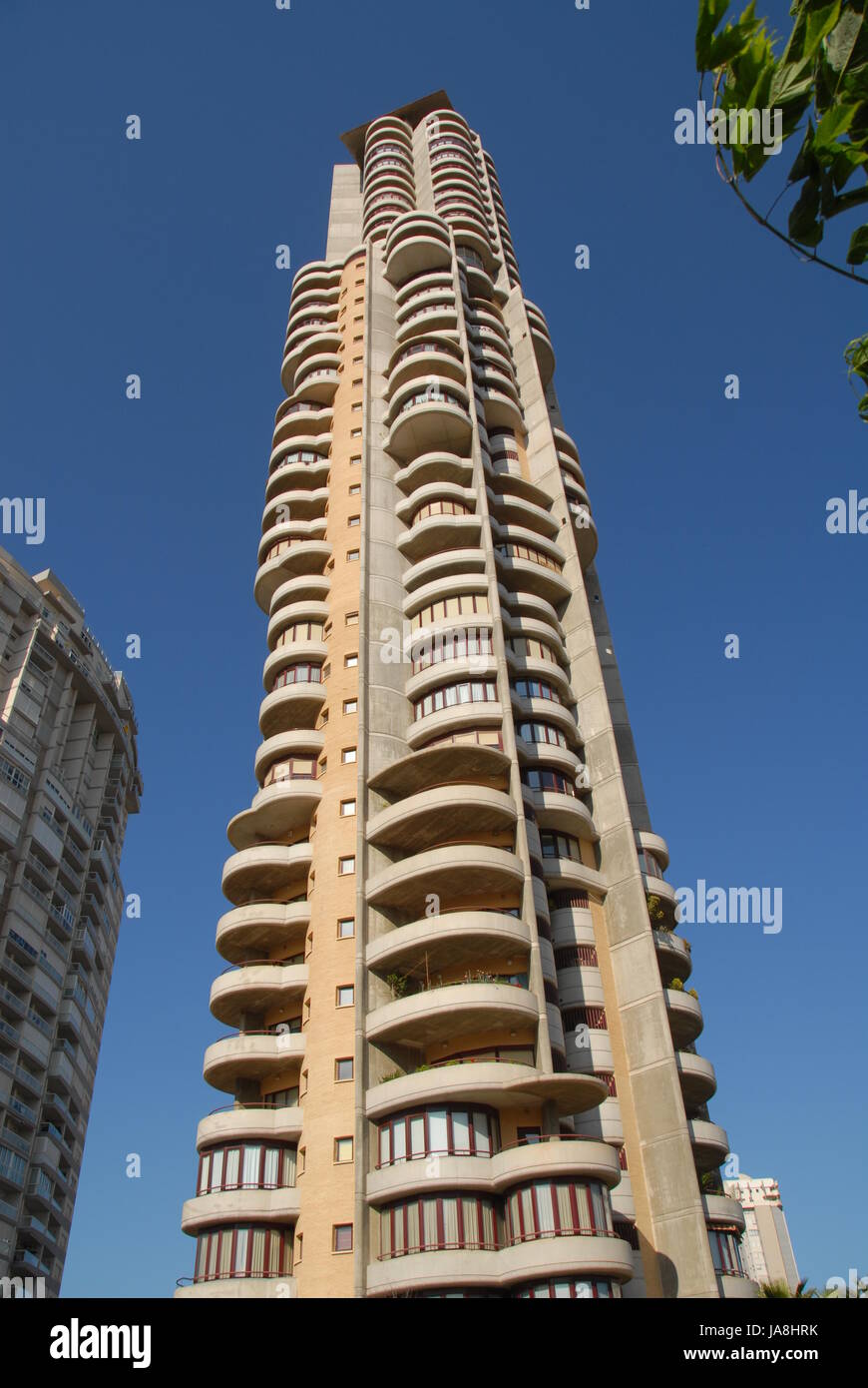 spain benidorm house facades Stock Photo Alamy