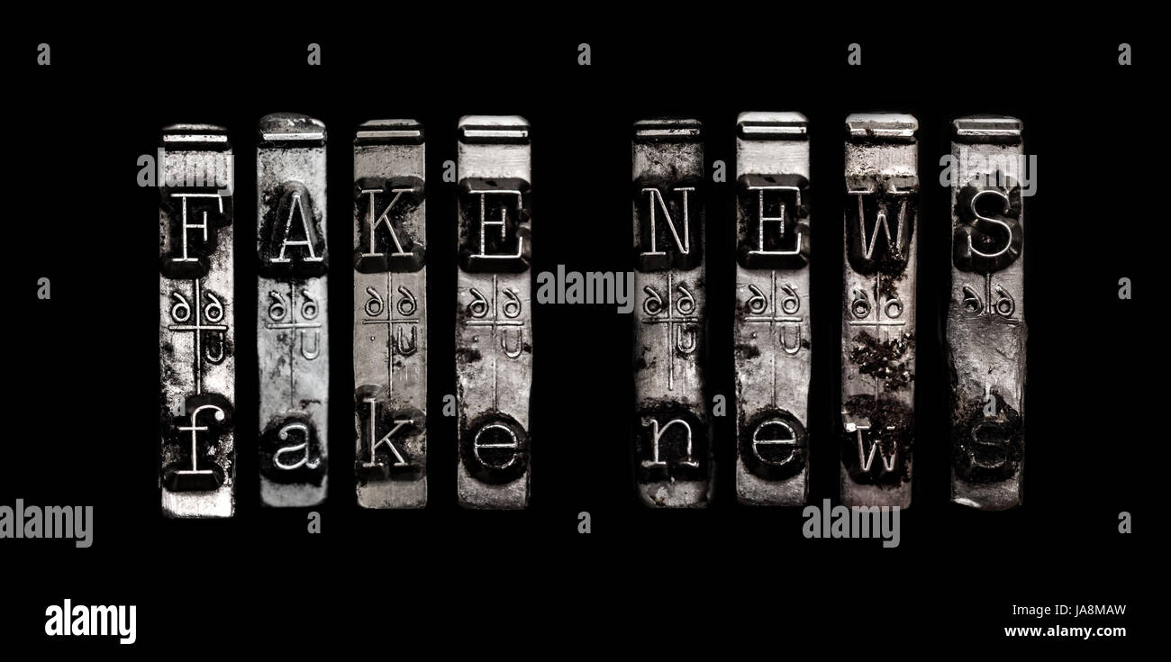 Fake news concept made with individual letters Stock Photo