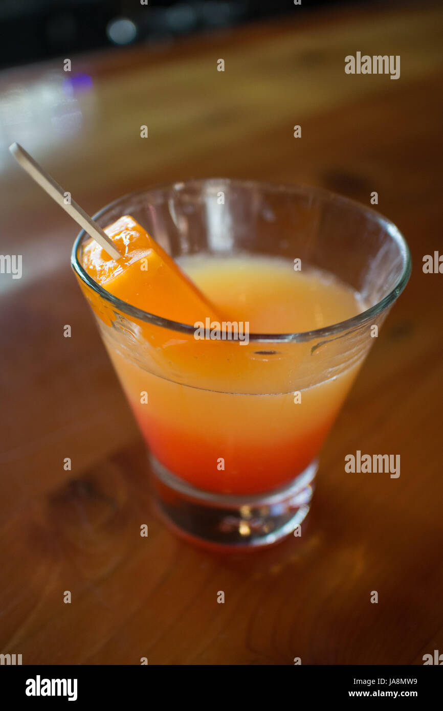 A trendy summer drink: A cocktail with a popsicle inside of it Stock Photo