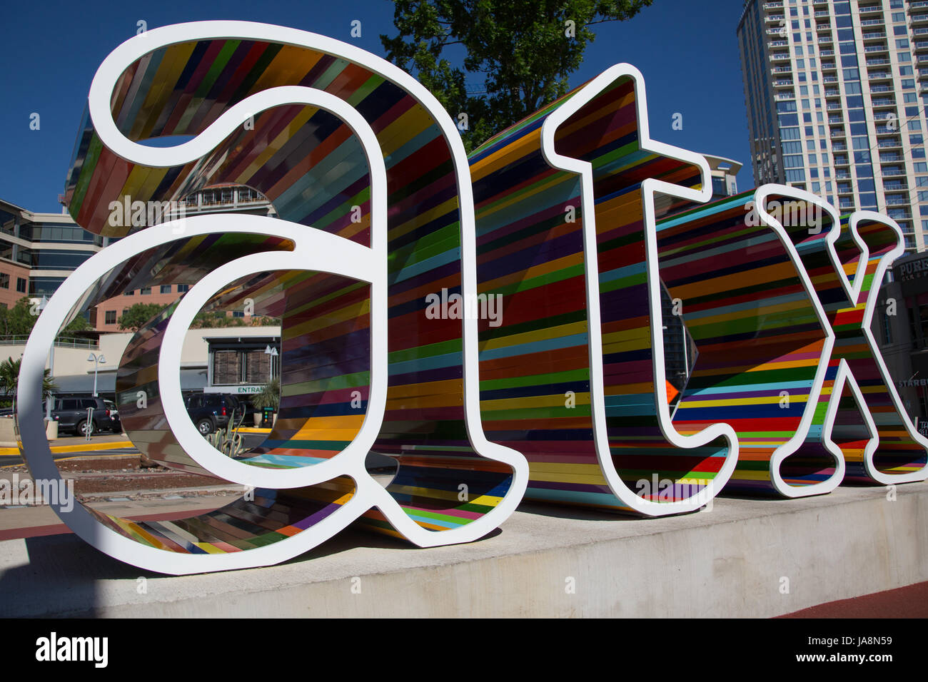 ATX sign at Whole Foods in Austin, Texas Stock Photo Alamy