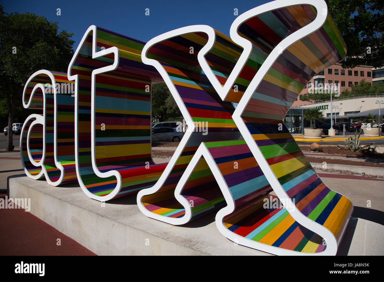 ATX sign at Whole Foods in Austin, Texas Stock Photo Alamy
