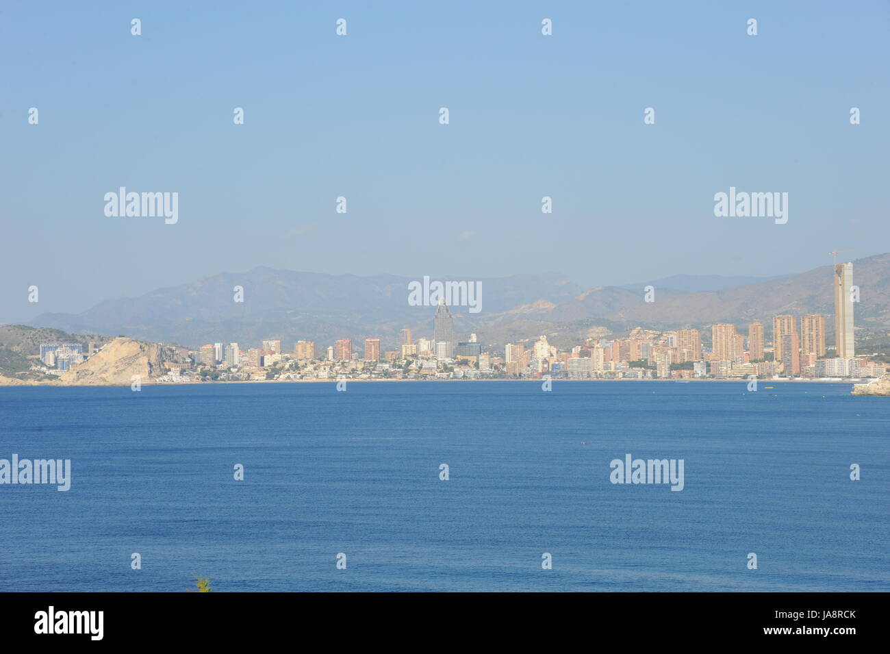 spain, coast, skyline, hispanic, spanish, blue, humans, human beings