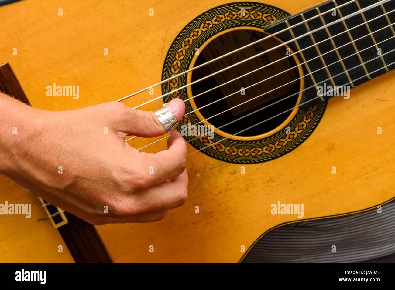 Seven string guitar, traditional samba and chorinho instrument, Brazilian musical styles Stock Photo
