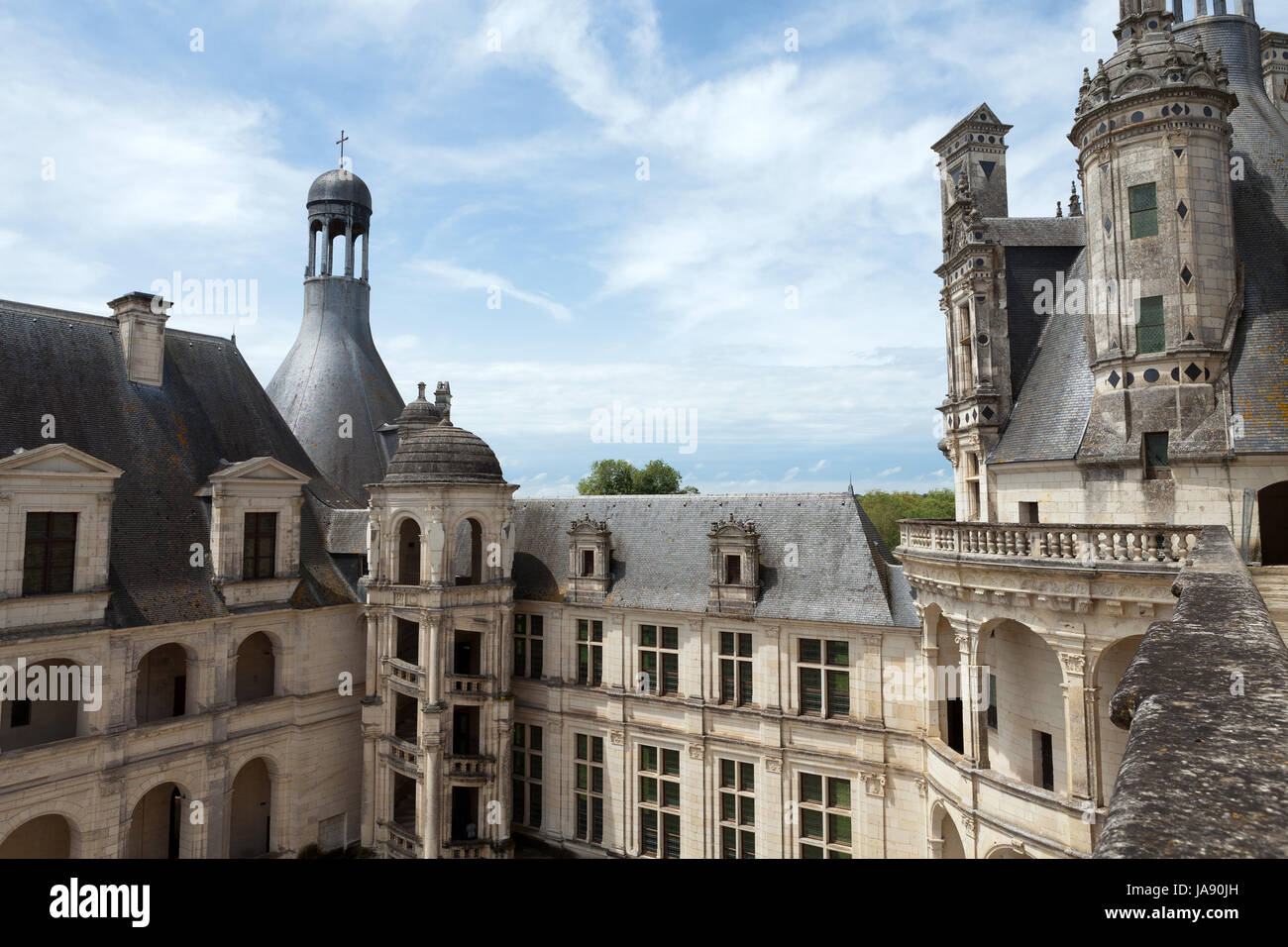 france, valley, castle, chateau, historical, big, large, enormous, extreme, Stock Photo