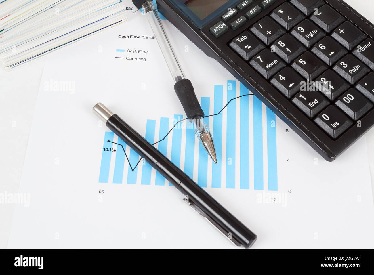 bank, lending institution, office, objects, chart, currency, calculator