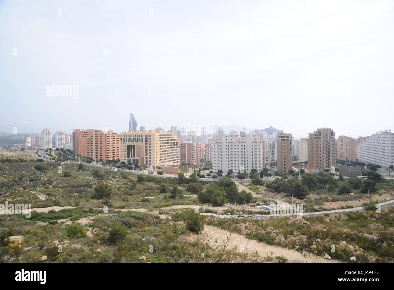spain, coast, skyline, hispanic, spanish, blue, humans, human beings