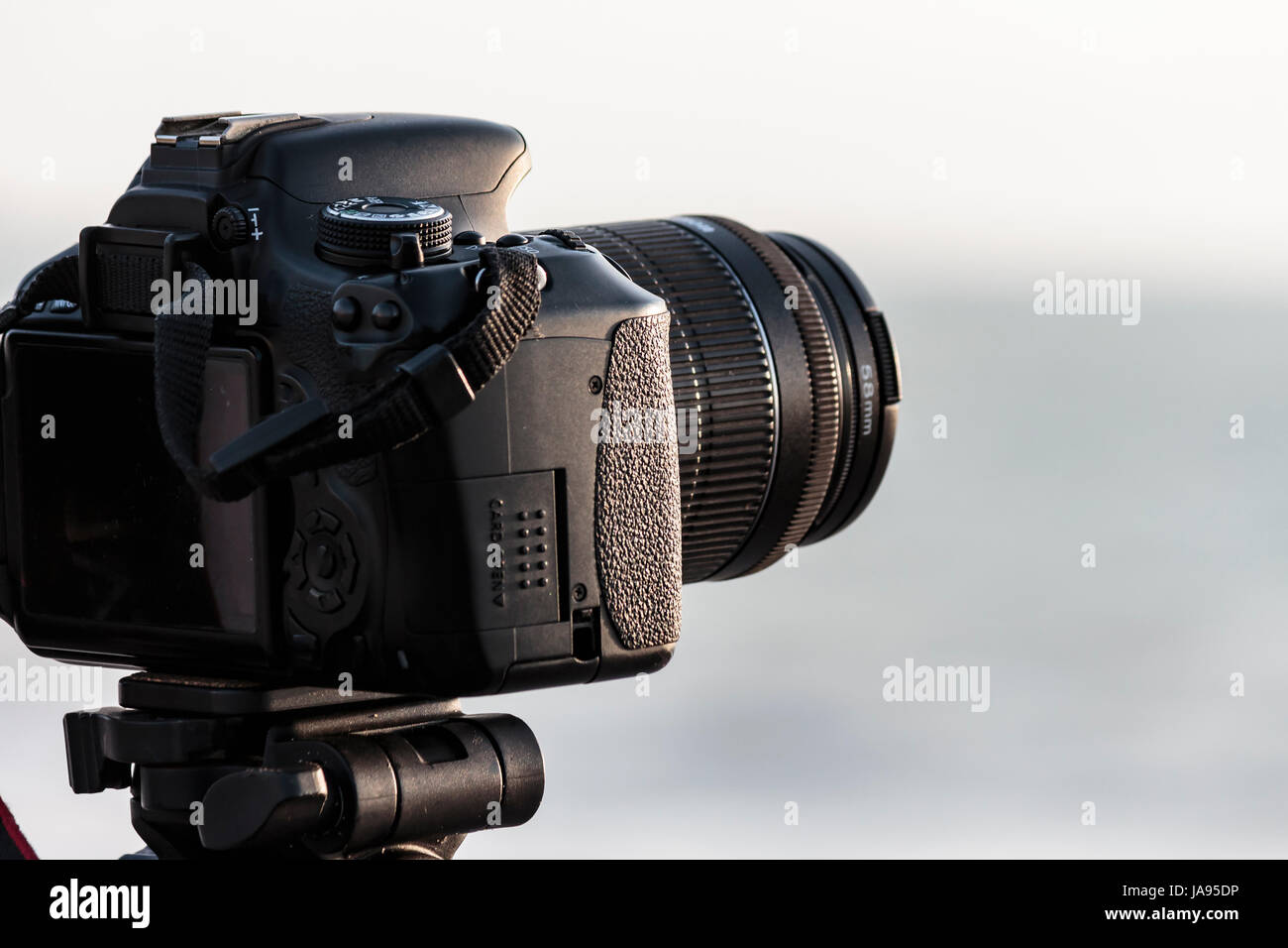 Camera on a tripod to take pictures of the sea Stock Photo - Alamy