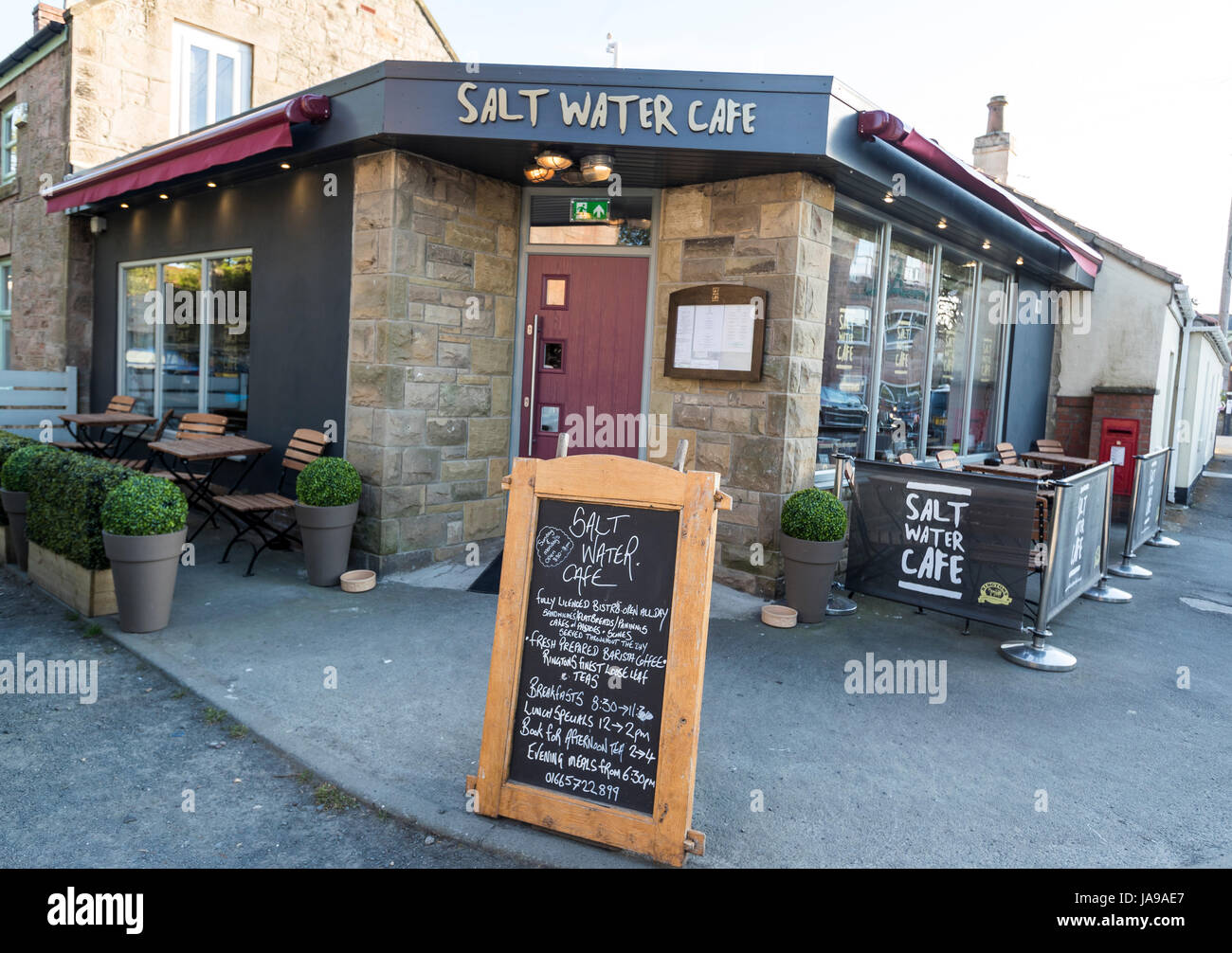 Salt Water Cafe, Beadnell Bay, Northumberland Stock Photo Alamy