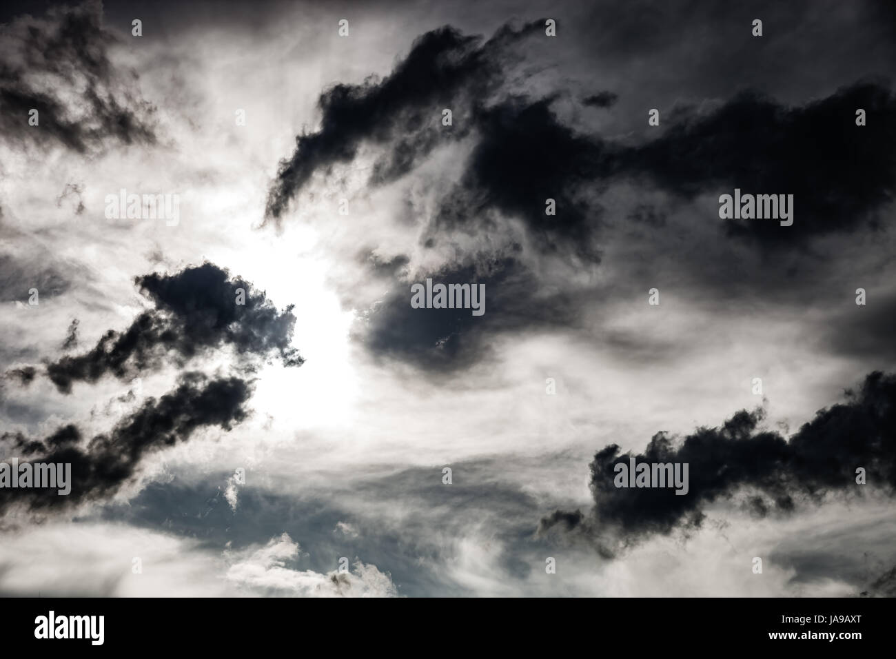 Background of dark clouds before a storm Stock Photo - Alamy