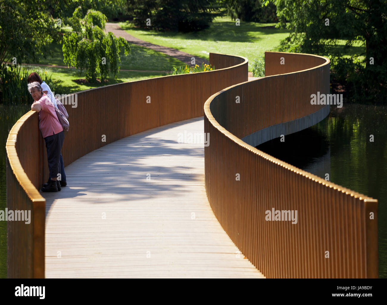 The   Sackler Crossing. Kew Gardens. Stock Photo