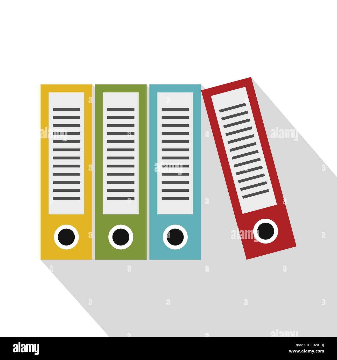 Red, green, blue and yellow office folders icon Stock Vector Image ...