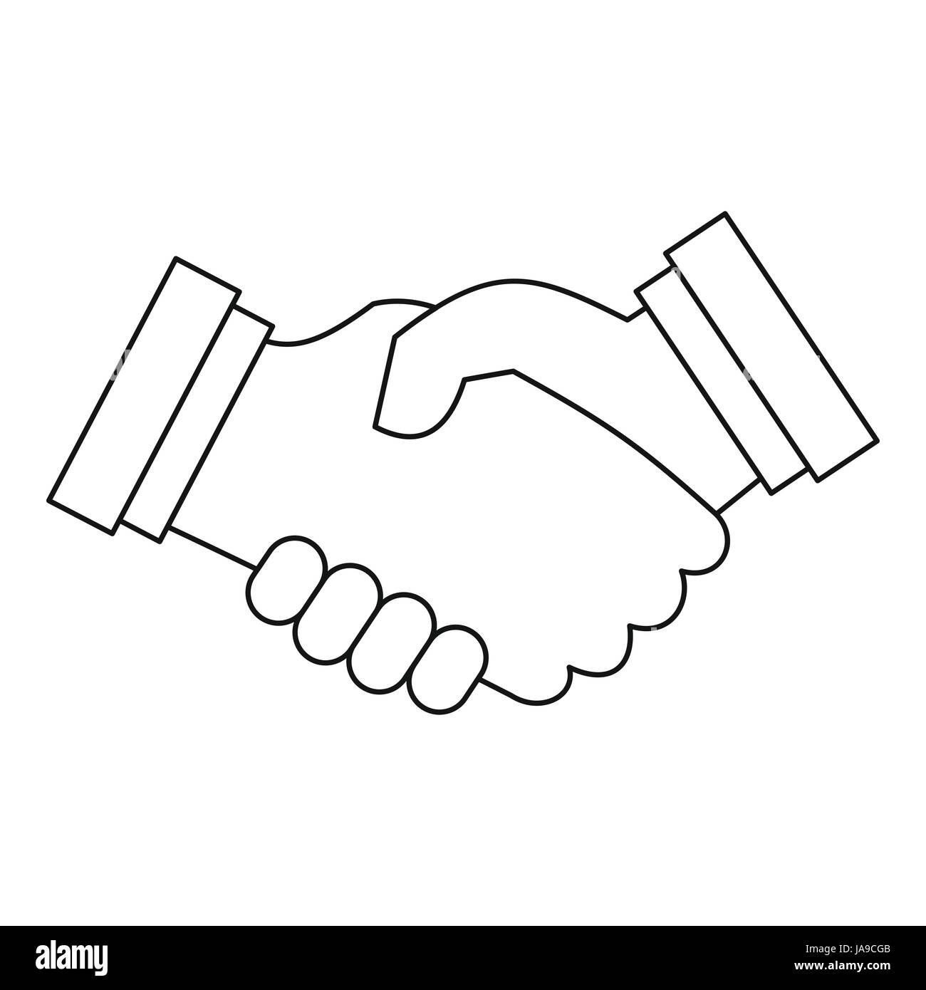 Contract agreement icon, outline style Stock Vector Image & Art - Alamy