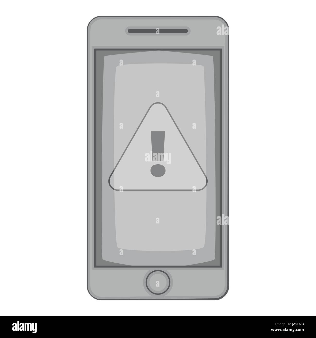 Warning on mobile phone icon Stock Vector Image & Art Alamy