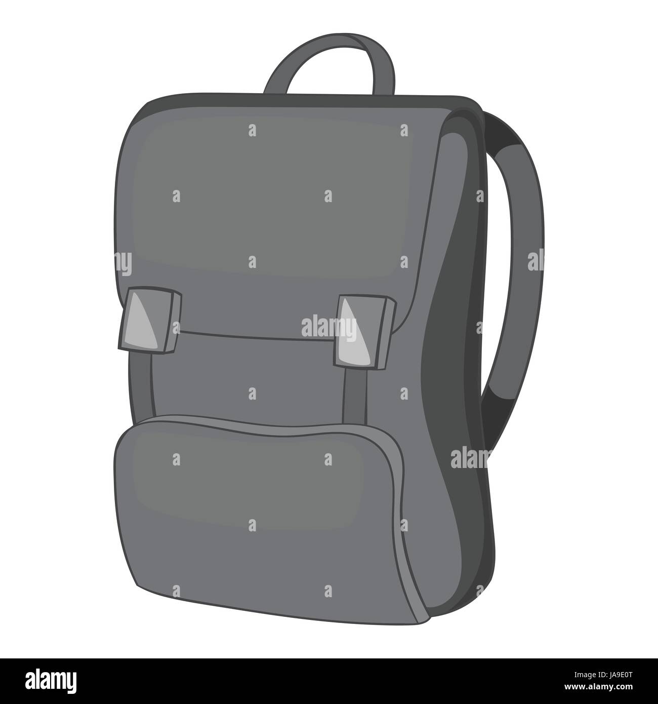 School backpack icon, gray monochrome style Stock Vector Image & Art ...