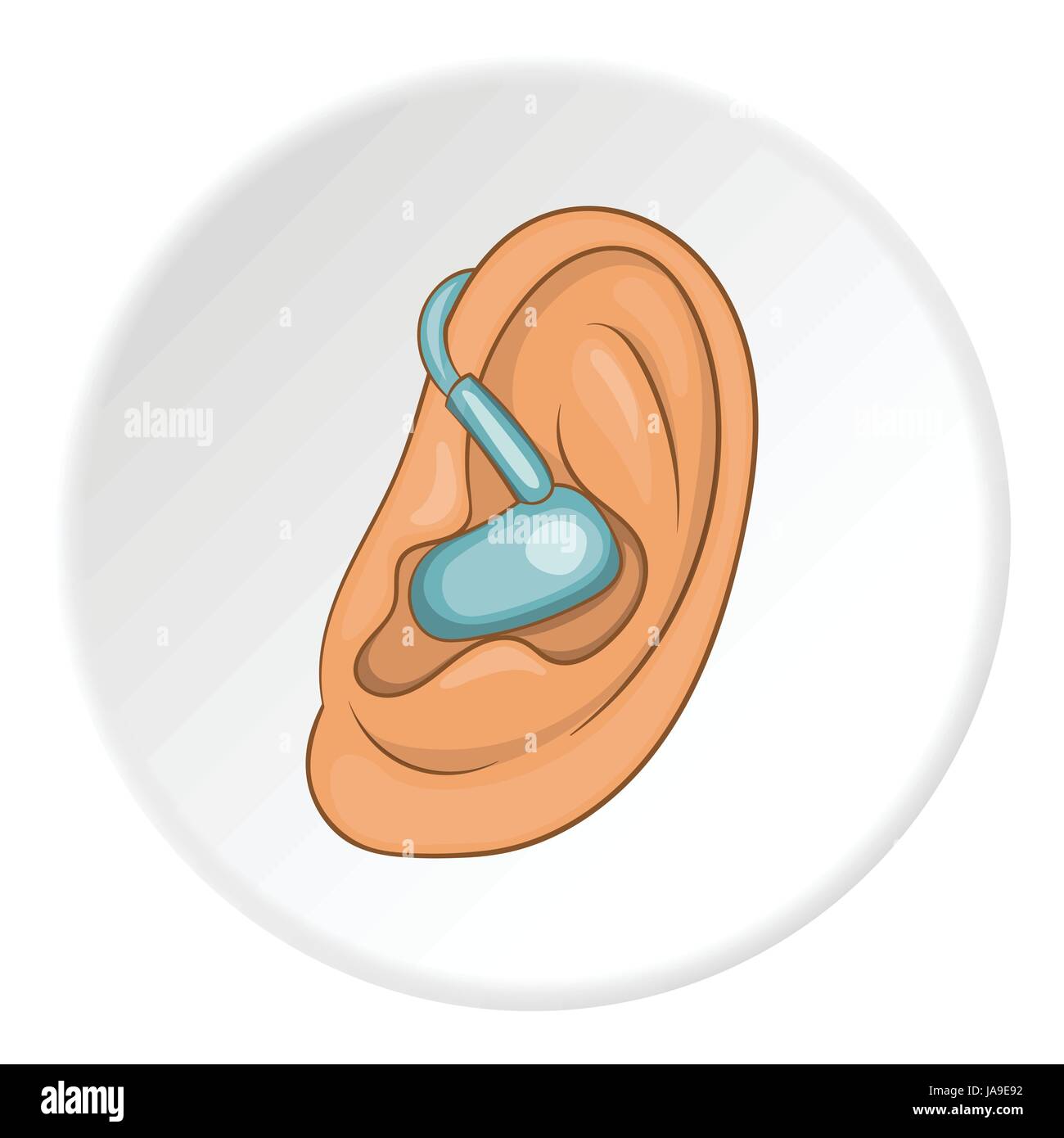 Hearing aid icon, cartoon style Stock Vector Art & Illustration, Vector