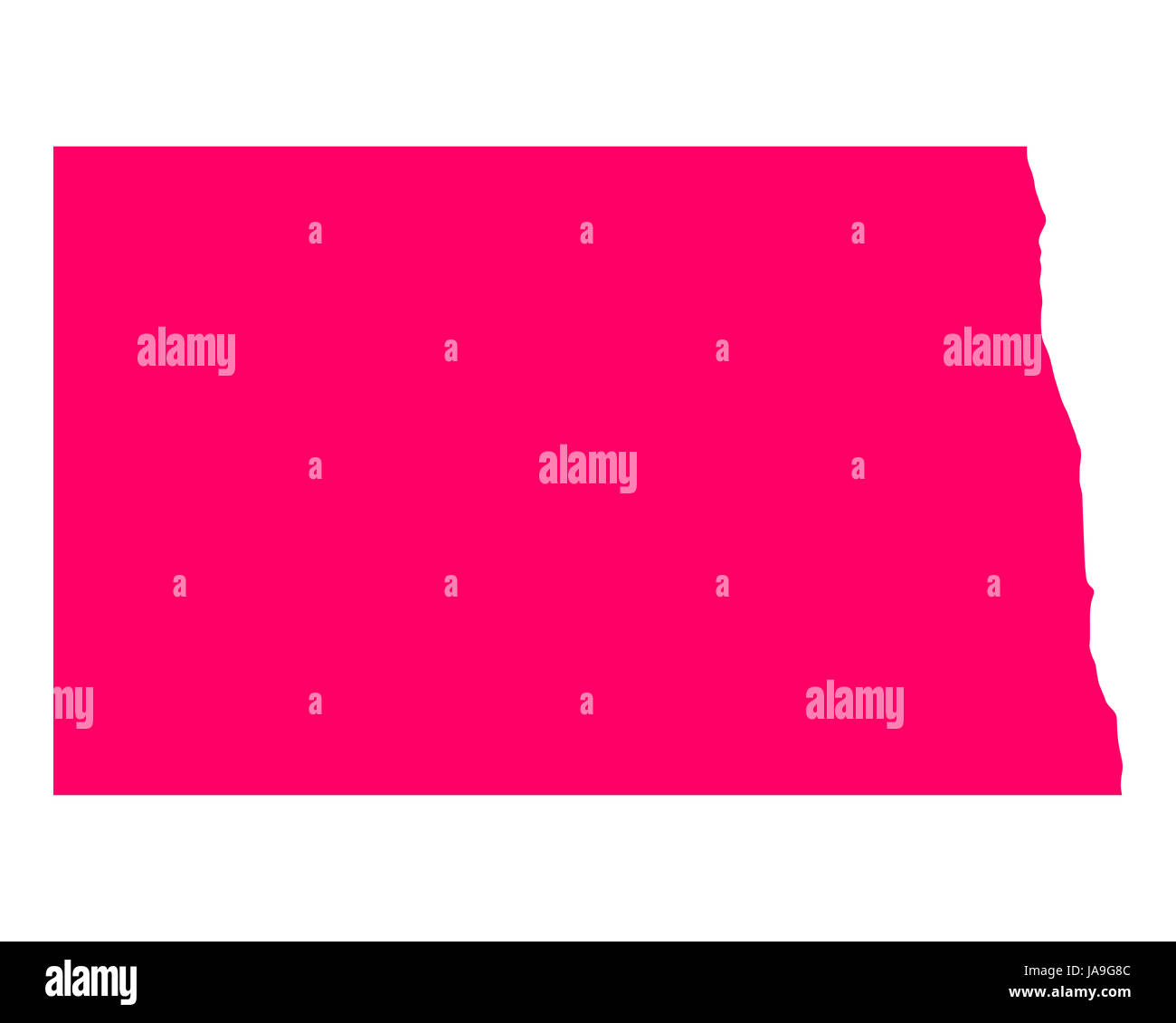 Karte von North Dakota Stock Photo Alamy