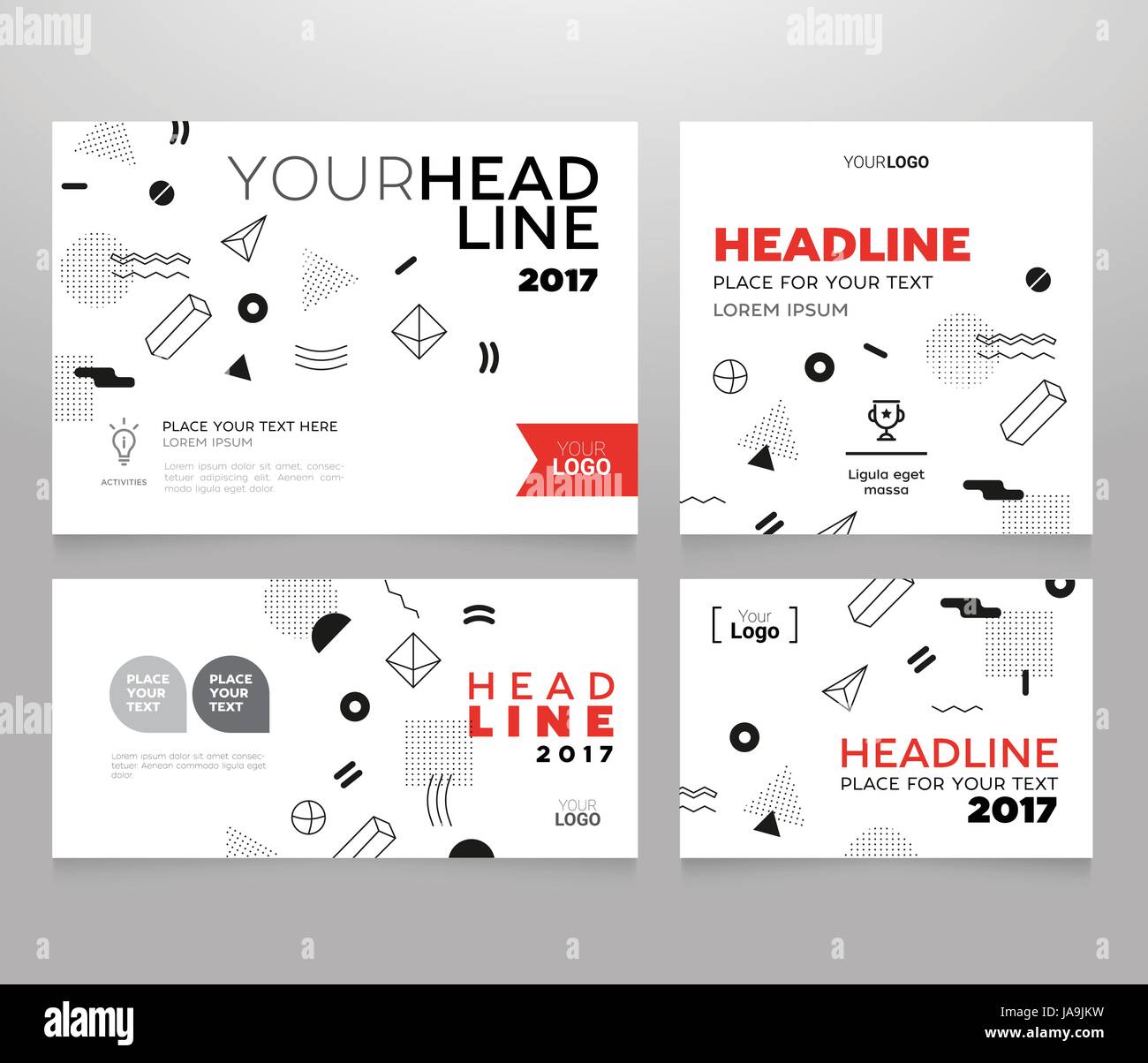 Headline Banner vector template illustration poster Stock Vector
