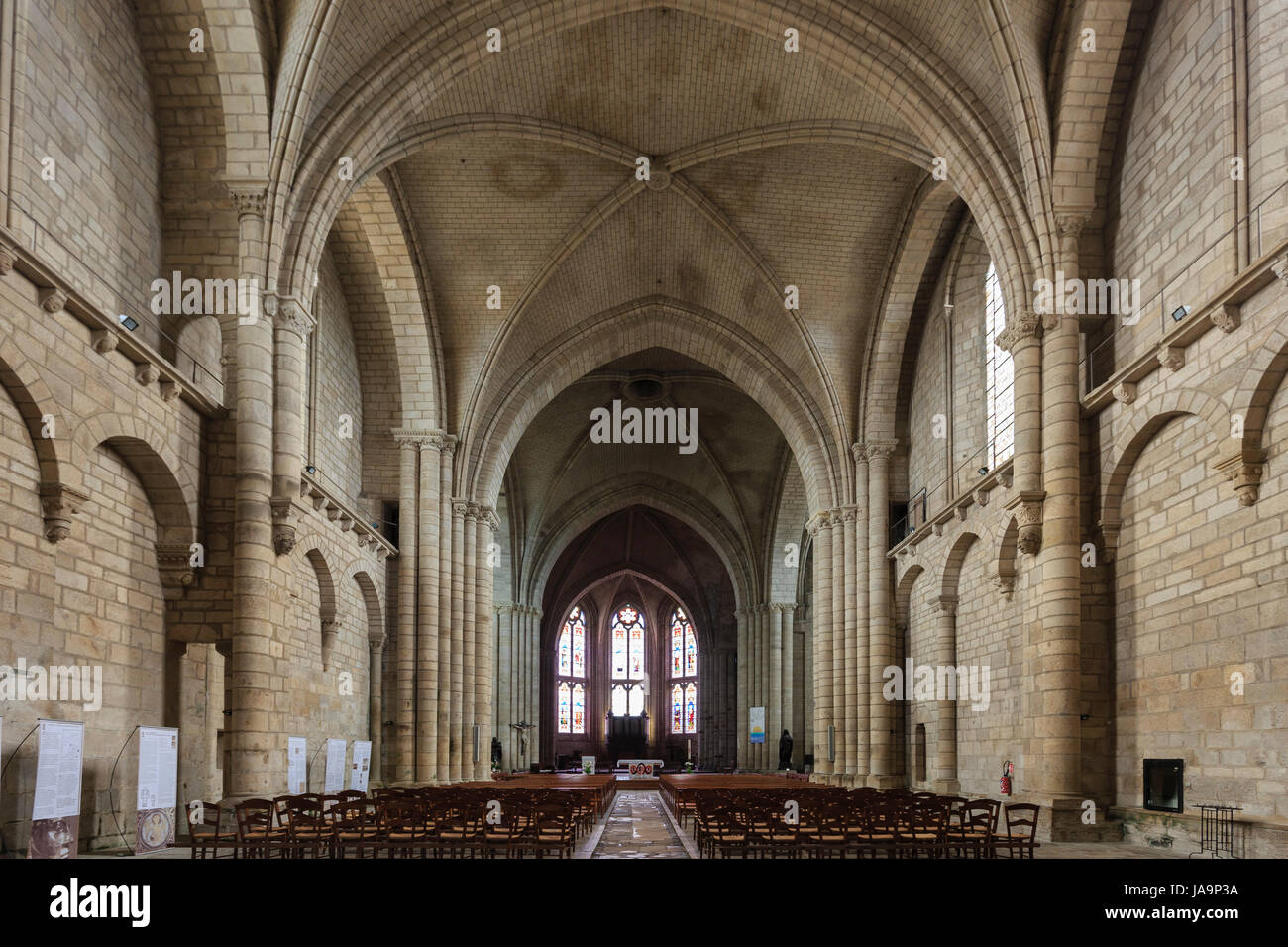 France, Haute Vienne, Saint-Yrieix-la-Perche, Collegiate church Stock Photo