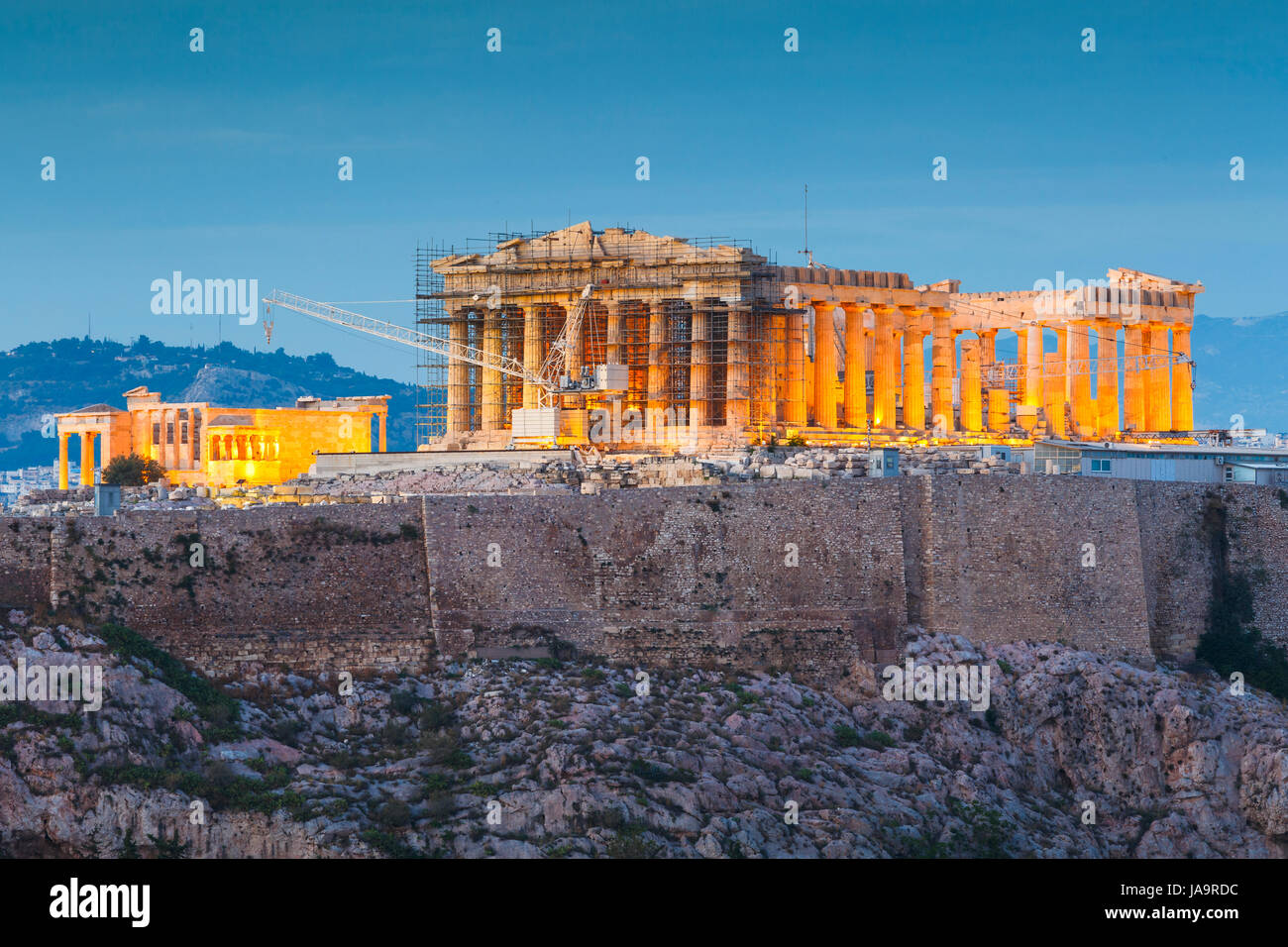 Acropolis and Parthenon temple in the city of Athens, Greece Stock ...