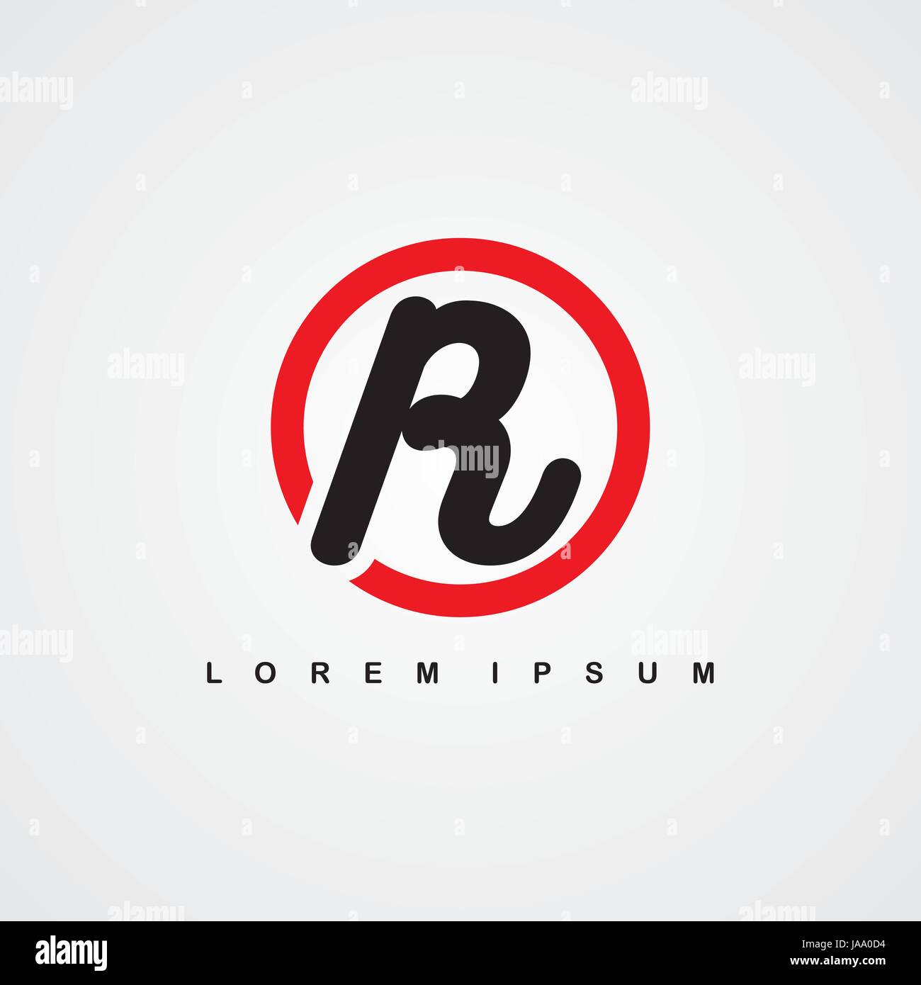 initial letter linked uppercase logo red black theme vector art Stock ...