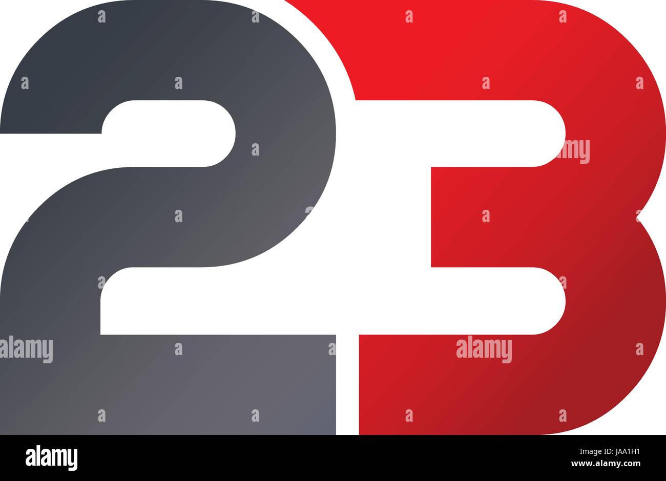 number logotype color logo template vector art illustration Stock ...