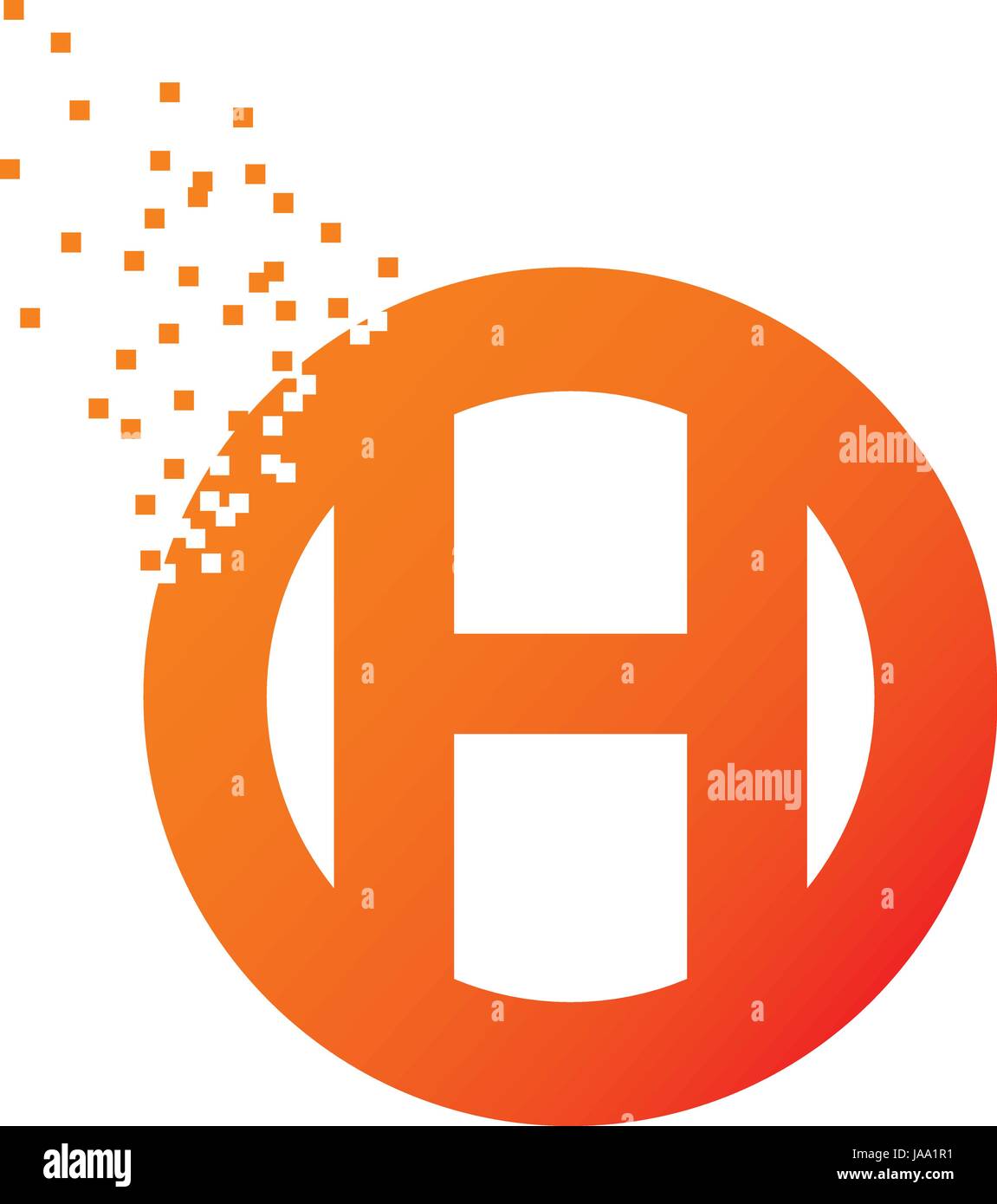 Circle initial letter uppercase logo design template vector Stock ...