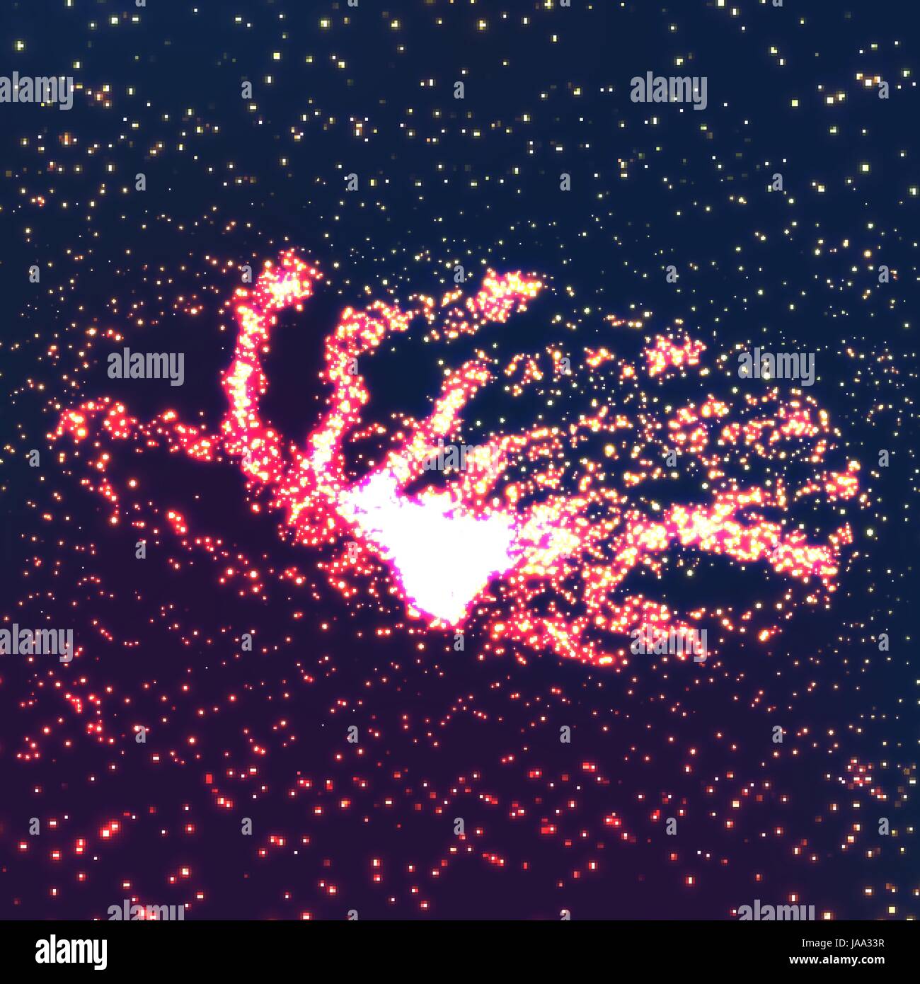 Space Vortex Vector Background. Black Hole From Flying Glowing ...