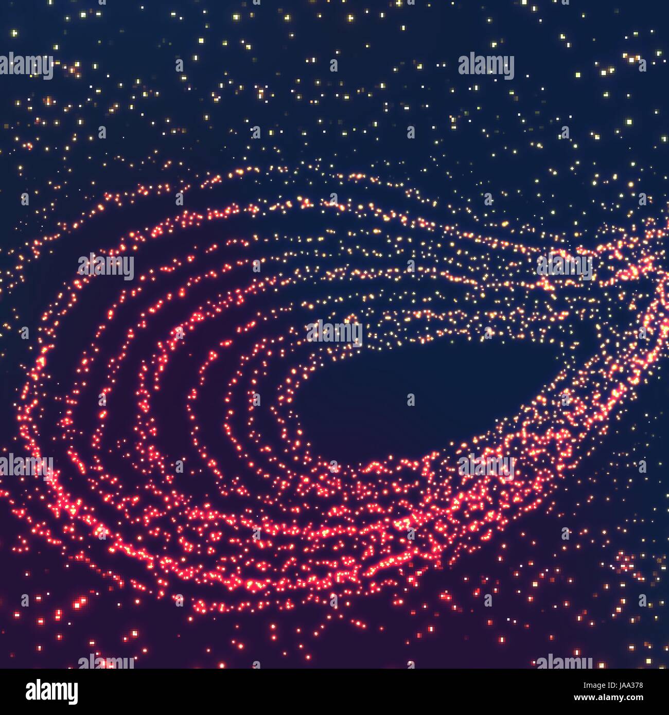 Space Vortex Vector Background. Black Hole From Flying Glowing ...