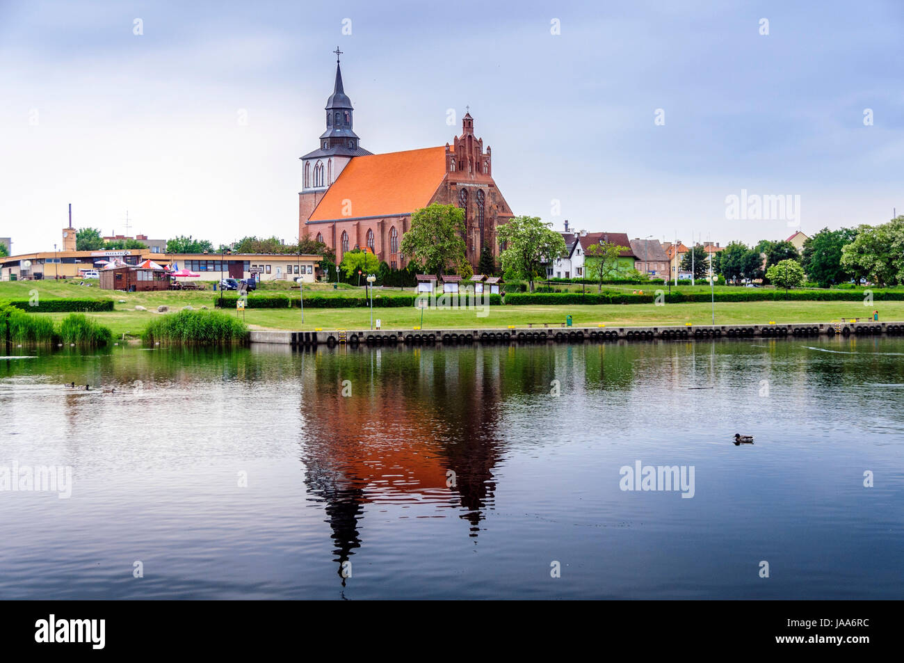 church, ecclesiastical, church-door, churchgoing, church choir, gothic, river, Stock Photo