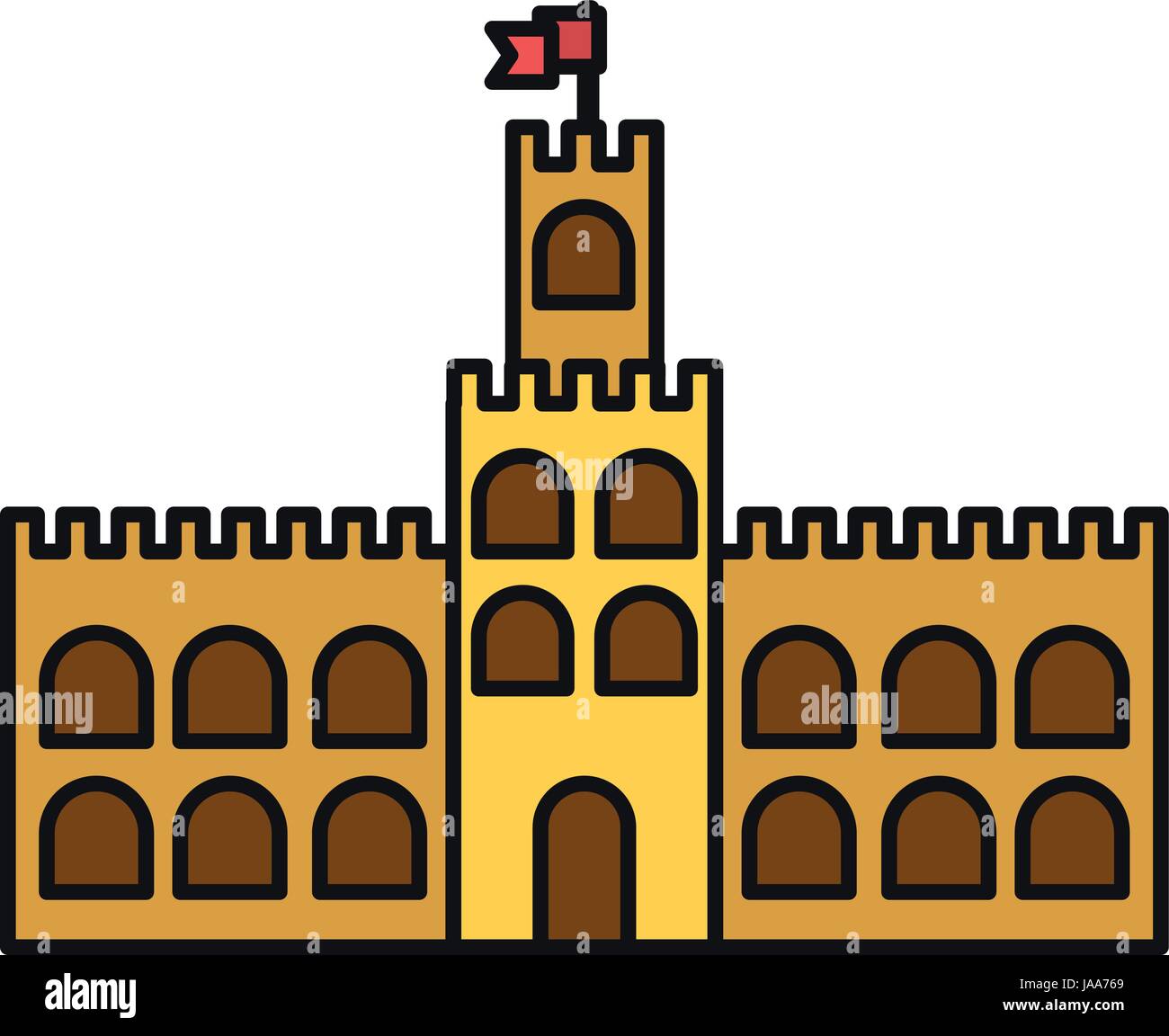 sandcastle built on an island on vacation Stock Vector Image & Art - Alamy