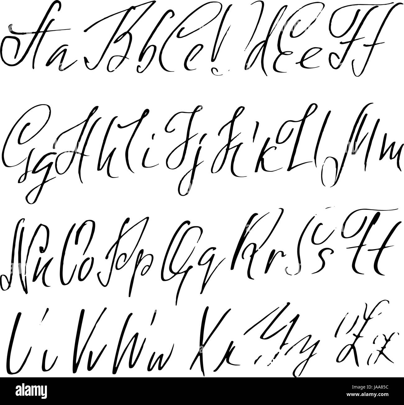 Hand Drawn Brush Letters Modern Calligraphy Font Hand - vrogue.co