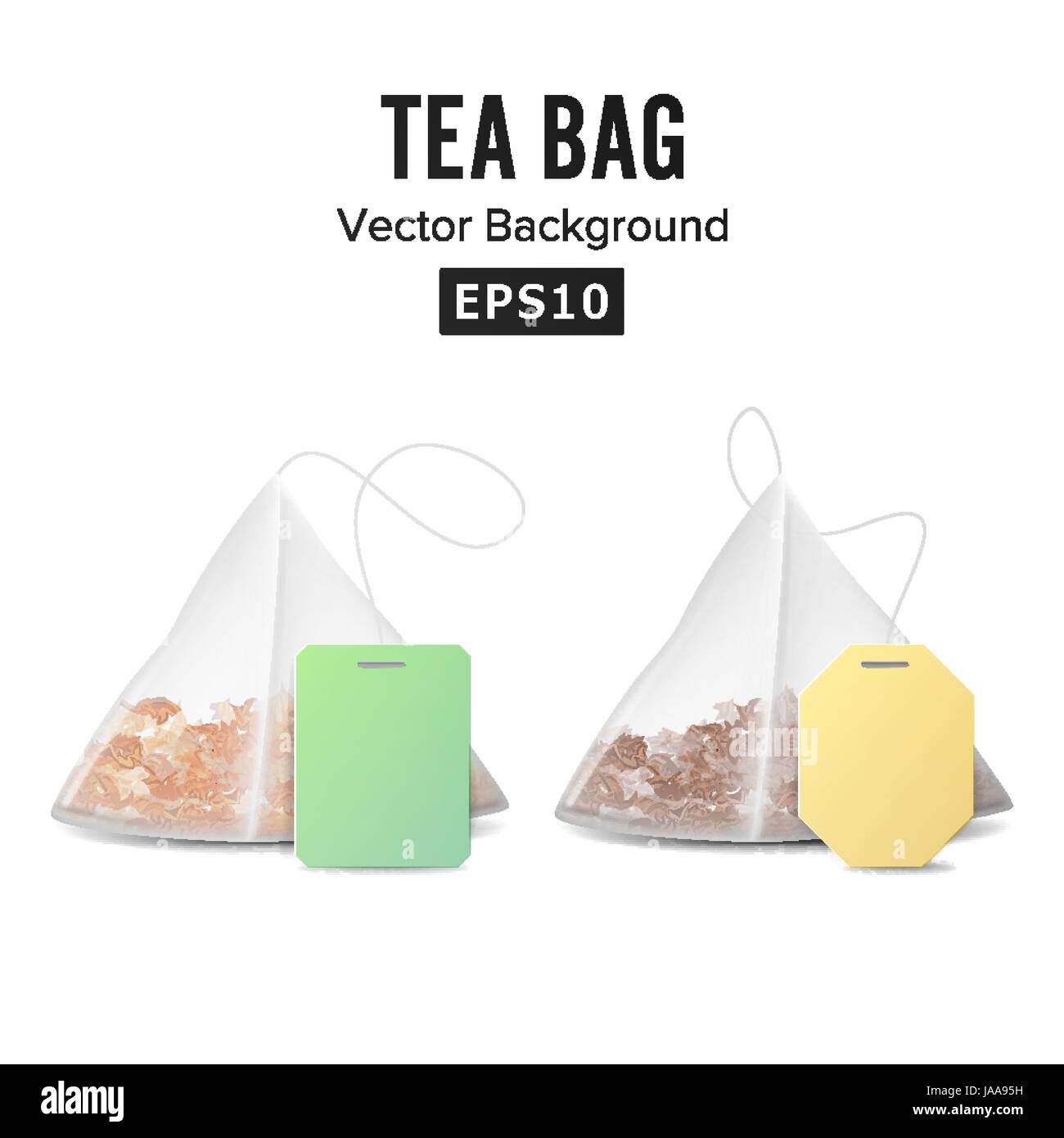 Download Pyramid Shape Tea Bag Set Mock Up With Empty Yellow And Green Label Stock Vector Image Art Alamy Yellowimages Mockups