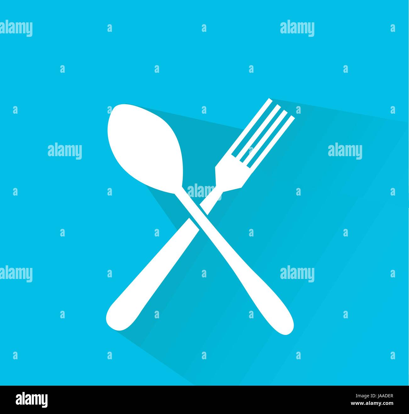 crossed fork and spoon vector icon Stock Vector Image & Art Alamy