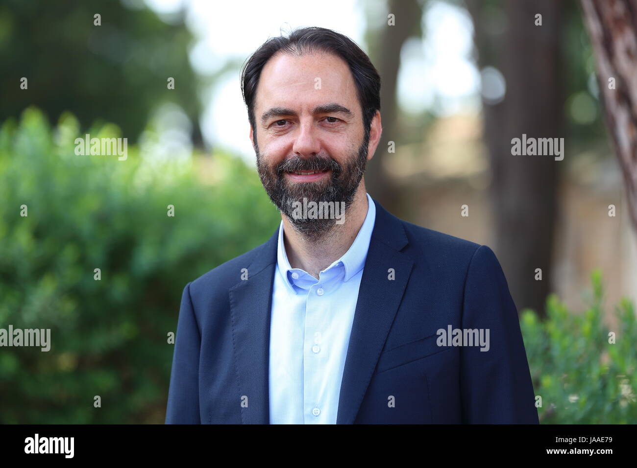 Italian actor Neri Marcorè during photocall of the presentation 'RisorgiMarche' at the Jazz House in Rome. (Photo by: Matteo Nardone/Pacific Press) Stock Photo