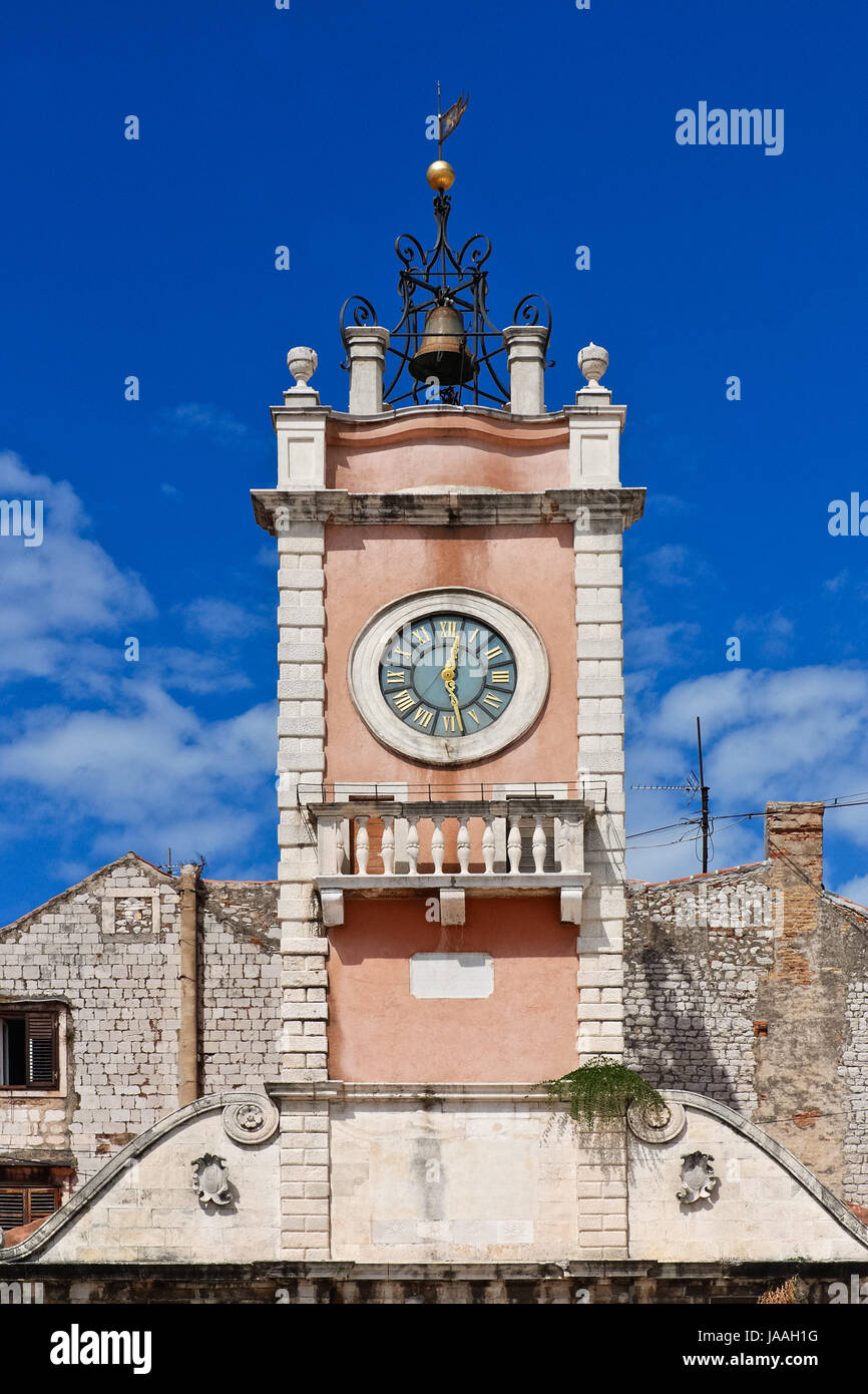 uhrturm clock tower in zadar croatia Stock Photo