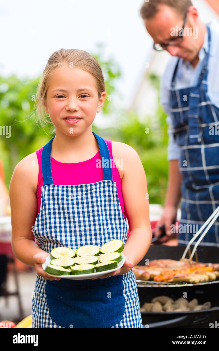 cookout with family in the garden in front of house Stock Photo - Alamy