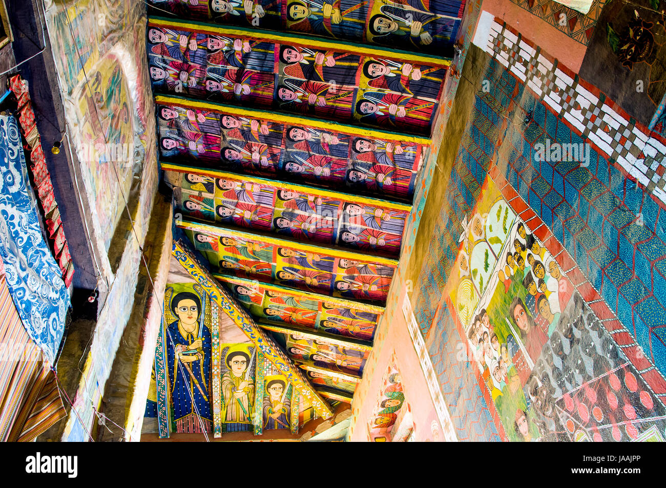 Church of the Four Animals interior, Axum, Ethiopia Stock Photo